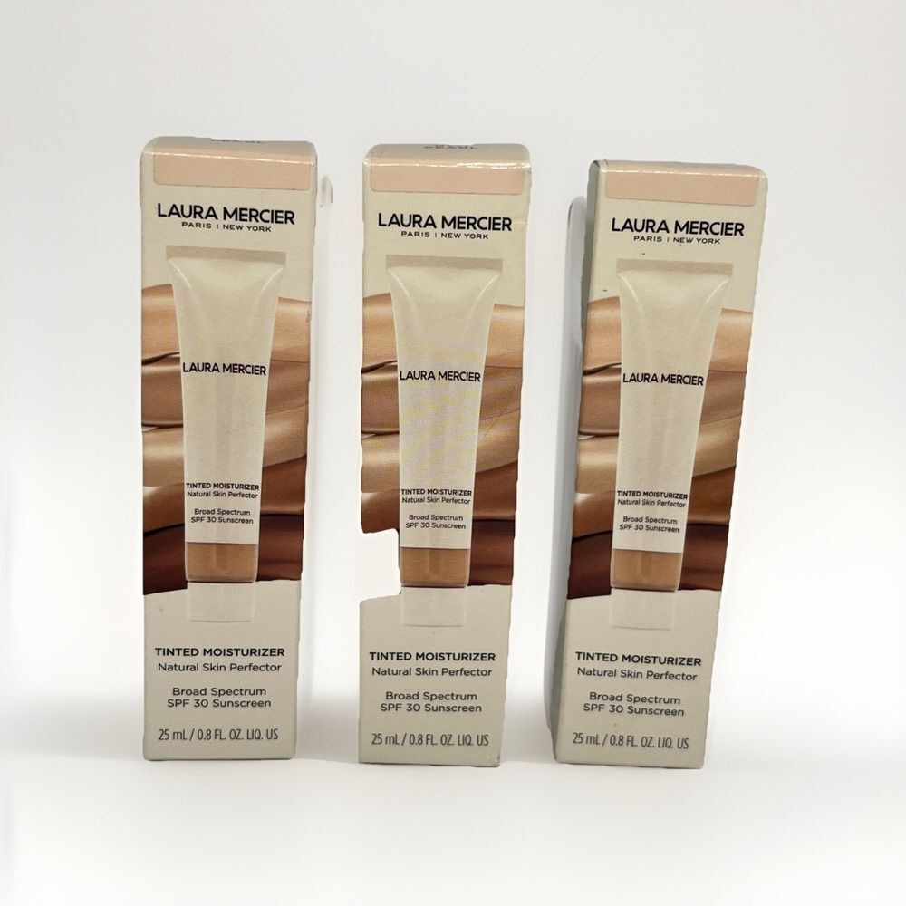 3 lot Laura Mercier Tinted Moisturizer Natural Skin Perfector OW1 Pearl 25ml